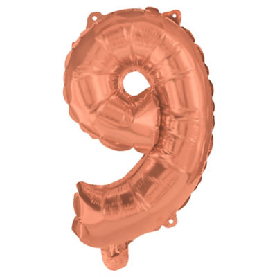 George Rose Gold 95Cm Number Helium Balloon No 9