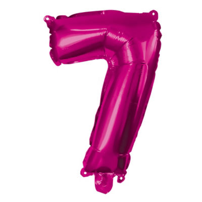 George Pink 95cm Number Helium Balloon No 7