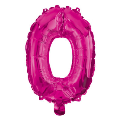 George Pink 95cm Number Helium Balloon No 0