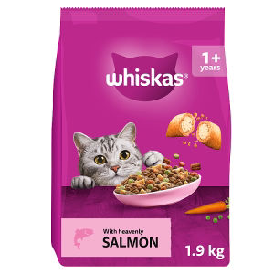 Whiskas 1+ Dry SALMON Cat Food 1.9kg