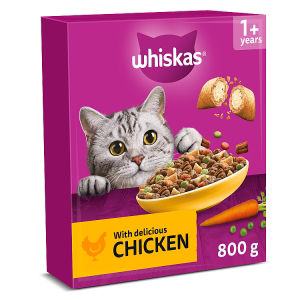 Whiskas 7+ Senior Dry Cat Food Biscuits Chicken 800g