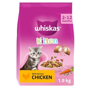 Whiskas Adult 1+ Dry Cat Food Biscuits Chicken 1.9Kg