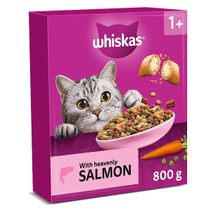 Whiskas 1+ Dry SALMON Cat Food 800g
