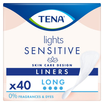 Lights by TENA Long B/Wknss Liners 40 Pack