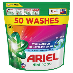 Ariel stain and odour removal Colour Washing Pods 50 Washes 840g