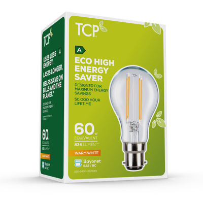 ASDA LED ENERGY EFFICIENT CLASSIC 806L BC WARM WHITE NON DIMMABLE BULB