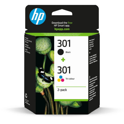 HP N9J72AE 301 Original Ink Cartridges, Black and Tri-Colour, Multipack (READ) - Image 3