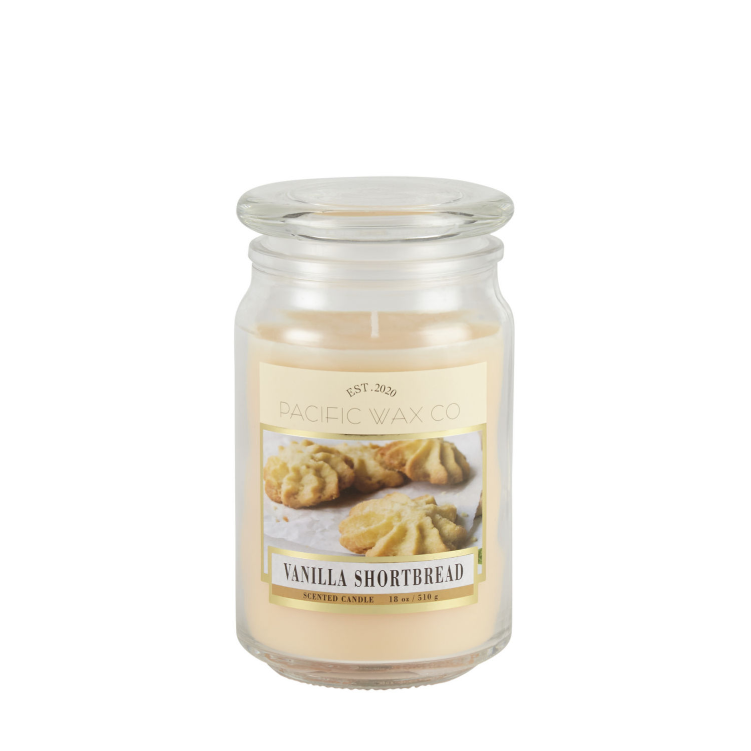 Pacific Wax Co Vanilla Shortbread Large Jar Candle 510g