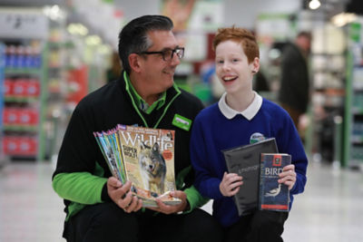Mark Smyth from Asda Antrim with Tyree Hill