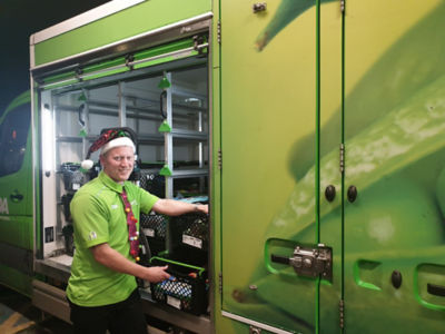 Home shopping driver Arthur at Asda Hyde