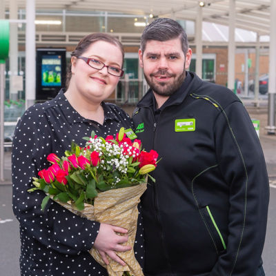 Asda colleagues who met at work are getting marrid