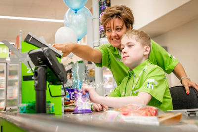 Colleagues at Asda Sutton in Ashfield arrange a birthday treat for Owen Porter