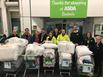 Asda Bodmin donating bedding to Callywith College students stranded by snow
