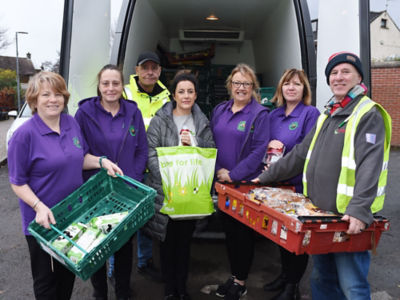 Noeleen McMahon from Asda Westwood with Tullymore Community Centre