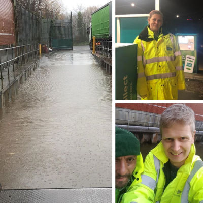 Asda Accrington delivery drivers defy floods from Storm Ciara