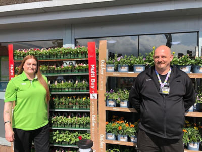 Nicola Armstrong and Chris Barton from Asda Ashton Queens Road