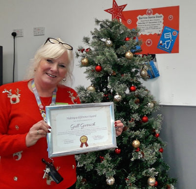 Gill Gerrish from Asda Barrow Age UK award