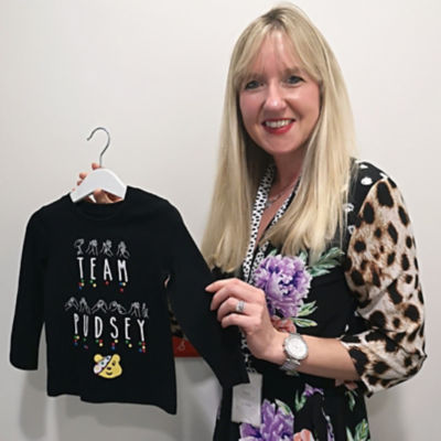 George at Asda BBC Children in Need braille T-shirt