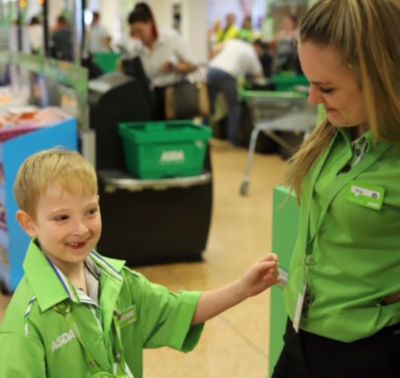 Little Dexer is part of the team at Asda Leamington Spa