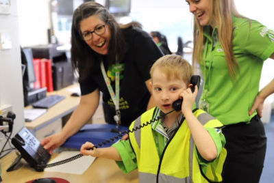 Little Dexter is part of the team at Asda Leamington Spa
