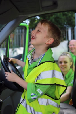 Little Dexter is part of the team at Asda Leamington Spa
