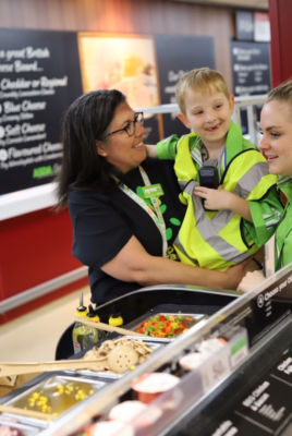 Little Dexter is part of the team at Asda Leamington Spa