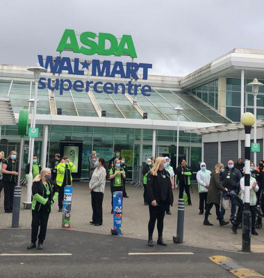 Asda Great Bridge held a minute's applause for Tipton Twin Doris Hobday