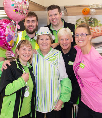 Happy 80th birthday to Freda Mounsey from Asda Carlisle