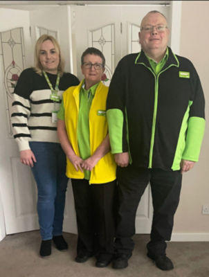 Jan Bramley from Asda Hartlepool supports Asda Tickled Pink