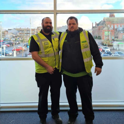 Terence Marsden (r) from Asda Hyde