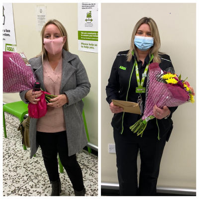 Lauren Watt from Asda Tranent performed CPR for 15 minutes on Lisa Colborne