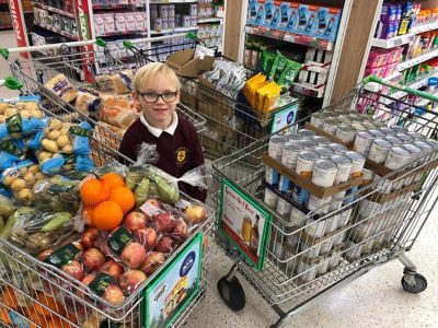 Leo Kelly at Asda Leigh. He raised £2,000 for Atherton and Leigh Foodbank