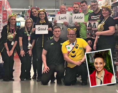 Lesley Roberts and her colleagues at Asda Fulwood hope Adele Roberts will win I'm A Celebrity Get Me Out Of Here
