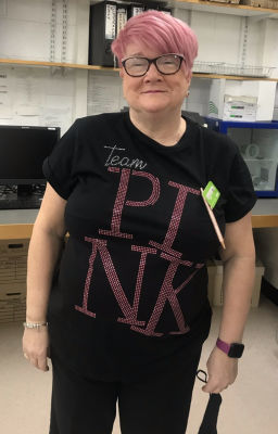 Marian Jardine from Asda Ayr supports Tickled Pink