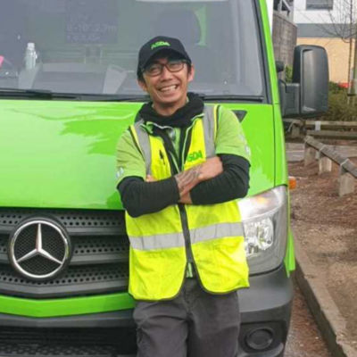 Rod Enriques from Asda Farnborough is known as Mr Happy