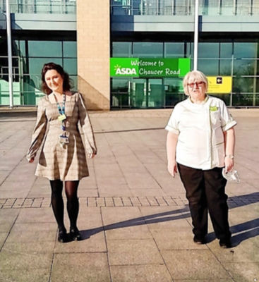 Anna Tryka and Mags Shaw from Asda Sheffield Chaucer Road