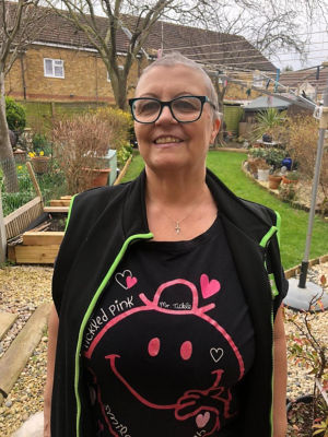 Carrie Downs from Asda Shoebury supports Tickled Pink