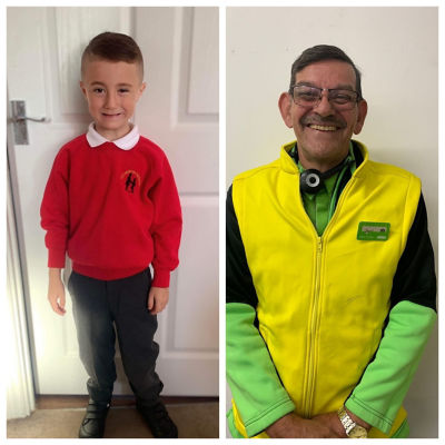 David Grundy from Asda Thurmaston helps the Tooth Fairy