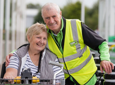 Tom with customer Margaret