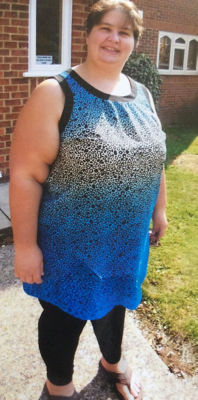 Asda Sutton colleague Amanda Wood before her weight loss