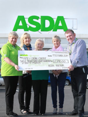 Asda Foundation £12,000 grant to the Family Caring Centre in Antrim