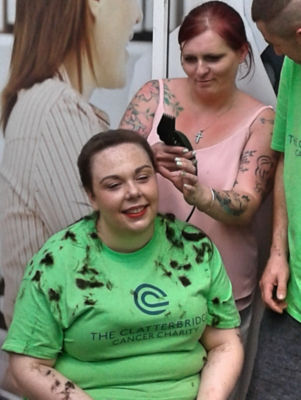 Brave Jo has head shaved for charity
