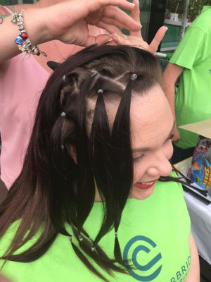 Brave Jo has head shaved for charity