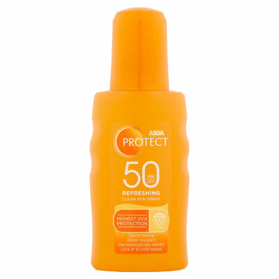 New clear spray sun cream bottles