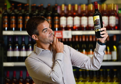 Ed Betts with our Negroamaro wine