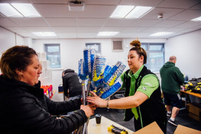 Asda community champions help food victims of Storm Dennis at Mountain Ash Community Hub