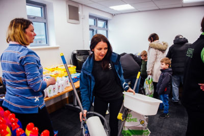Asda community champions help food victims of Storm Dennis at Mountain Ash Community Hub