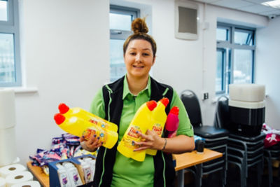 Asda colleagues help food victims of Storm Dennis at Mountain Ash Community Hub