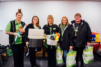 Asda community champions help food victims of Storm Dennis at Mountain Ash Community Hub