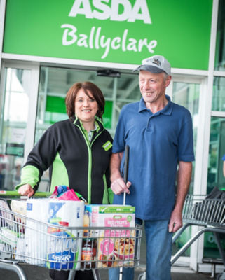 Blind Asda Ballyclare customer Raymond Semple has thanked colleagues at the store for their help